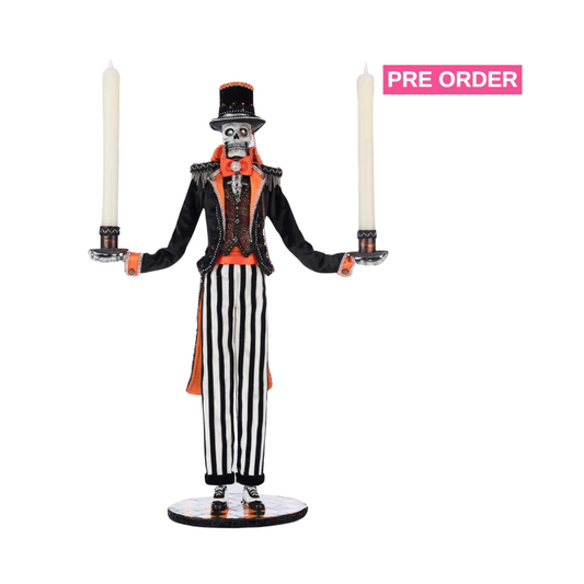 Katherine's Collection Macabre Skeleton Candelabra  Katherine's Collection Halloween Skeleton Candle Holder