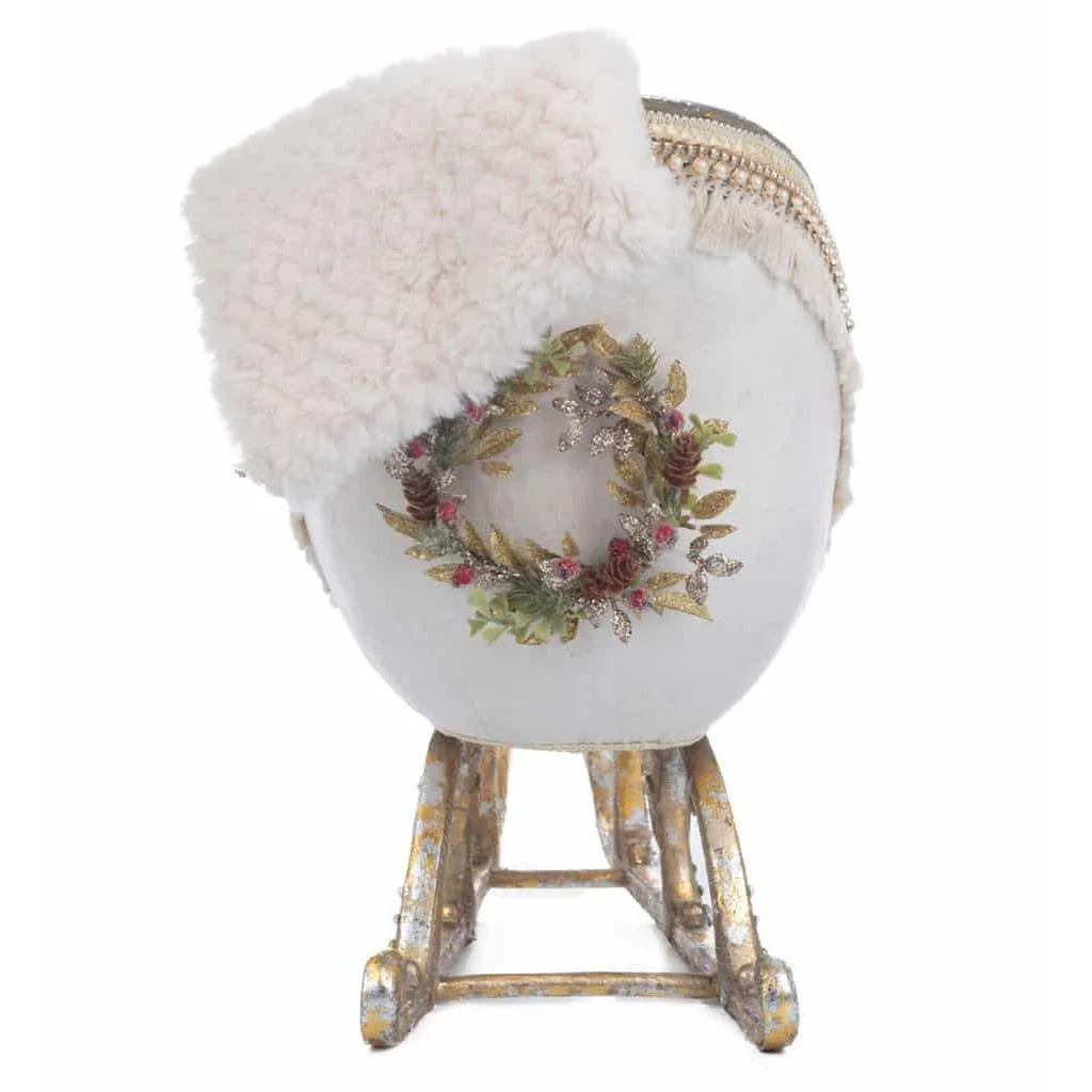 Katherine's Collection Comfort and Joy Sleigh with Faux Fur Blanket Christmas Decor
