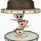 Katherine's Collection Topsy Turvy Teacup Cake Plate   Katherine's Collection Hearts and Wonderland