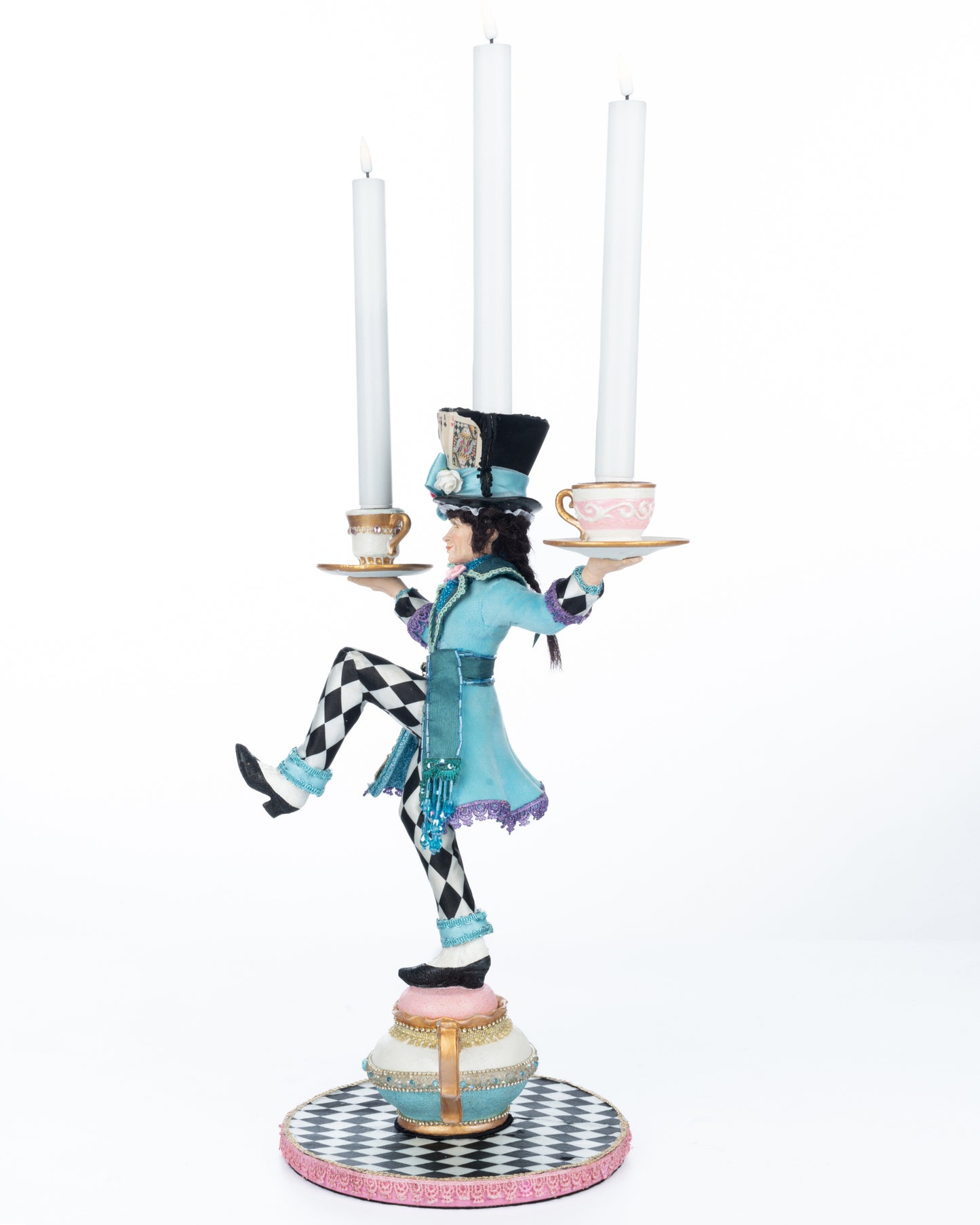 Katherine's Collection Mad Hatter Candle Holder    Katherine's Collection Hearts and Wonderland