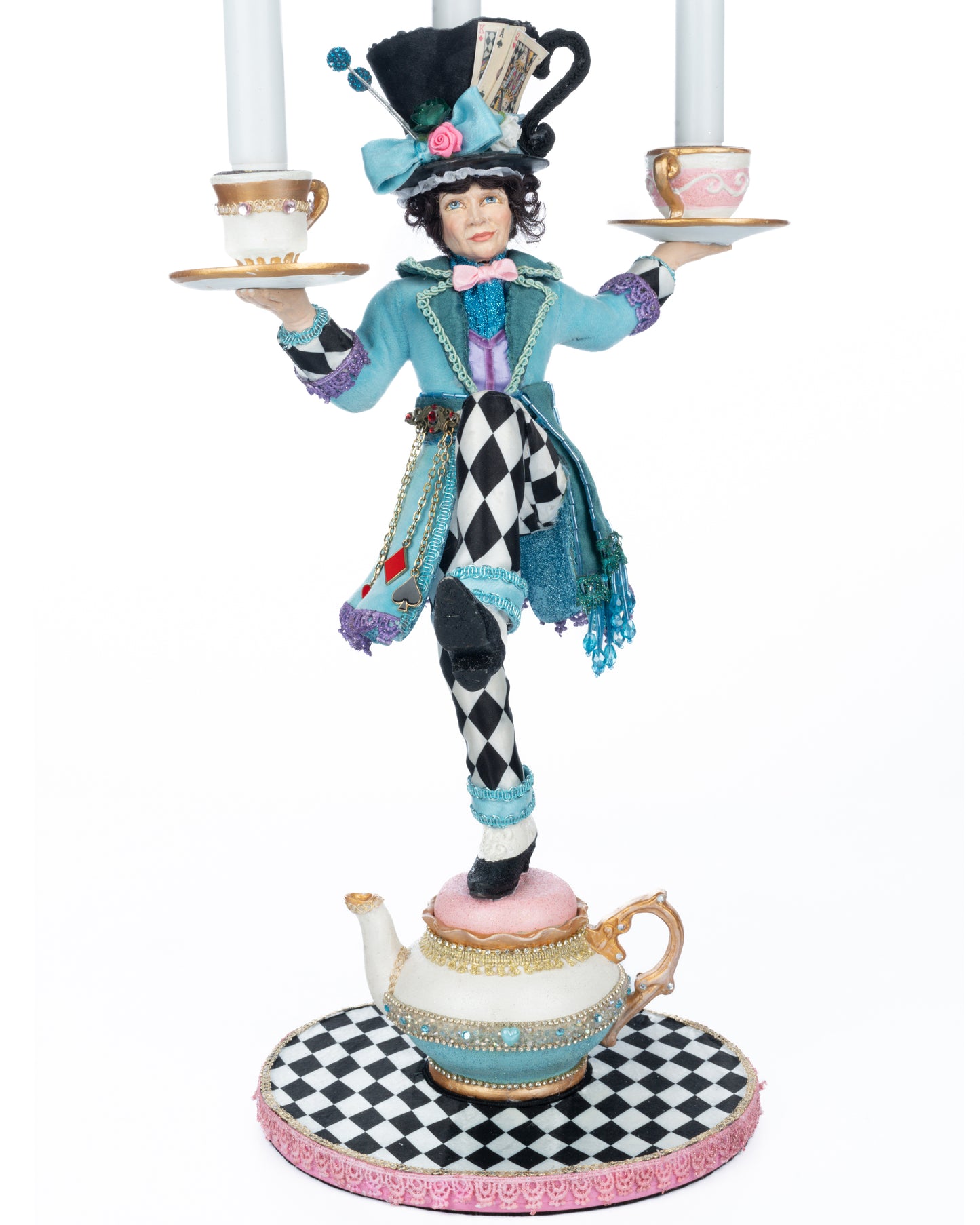 Katherine's Collection Mad Hatter Candle Holder    Katherine's Collection Hearts and Wonderland