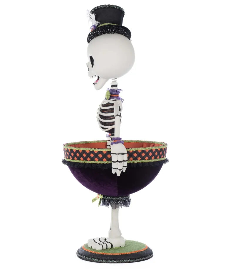 Katherine's Collection Billy Bones Thorton Candy Bowl   Katherine's Collection Halloween Skeletion Candy Bowl