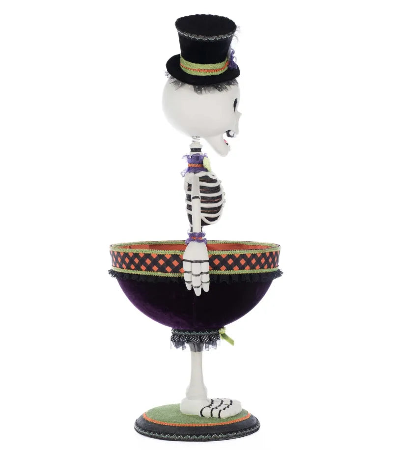 Katherine's Collection Billy Bones Thorton Candy Bowl   Katherine's Collection Halloween Skeletion Candy Bowl