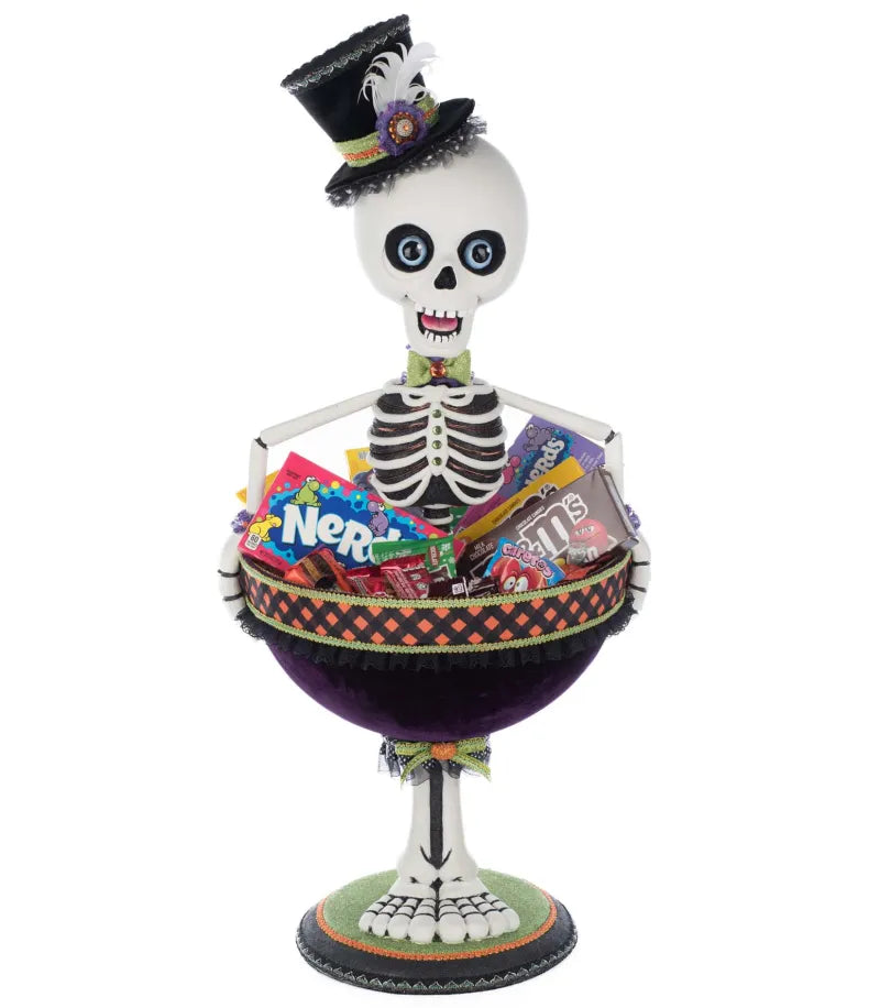 Katherine's Collection Billy Bones Thorton Candy Bowl   Katherine's Collection Halloween Skeletion Candy Bowl