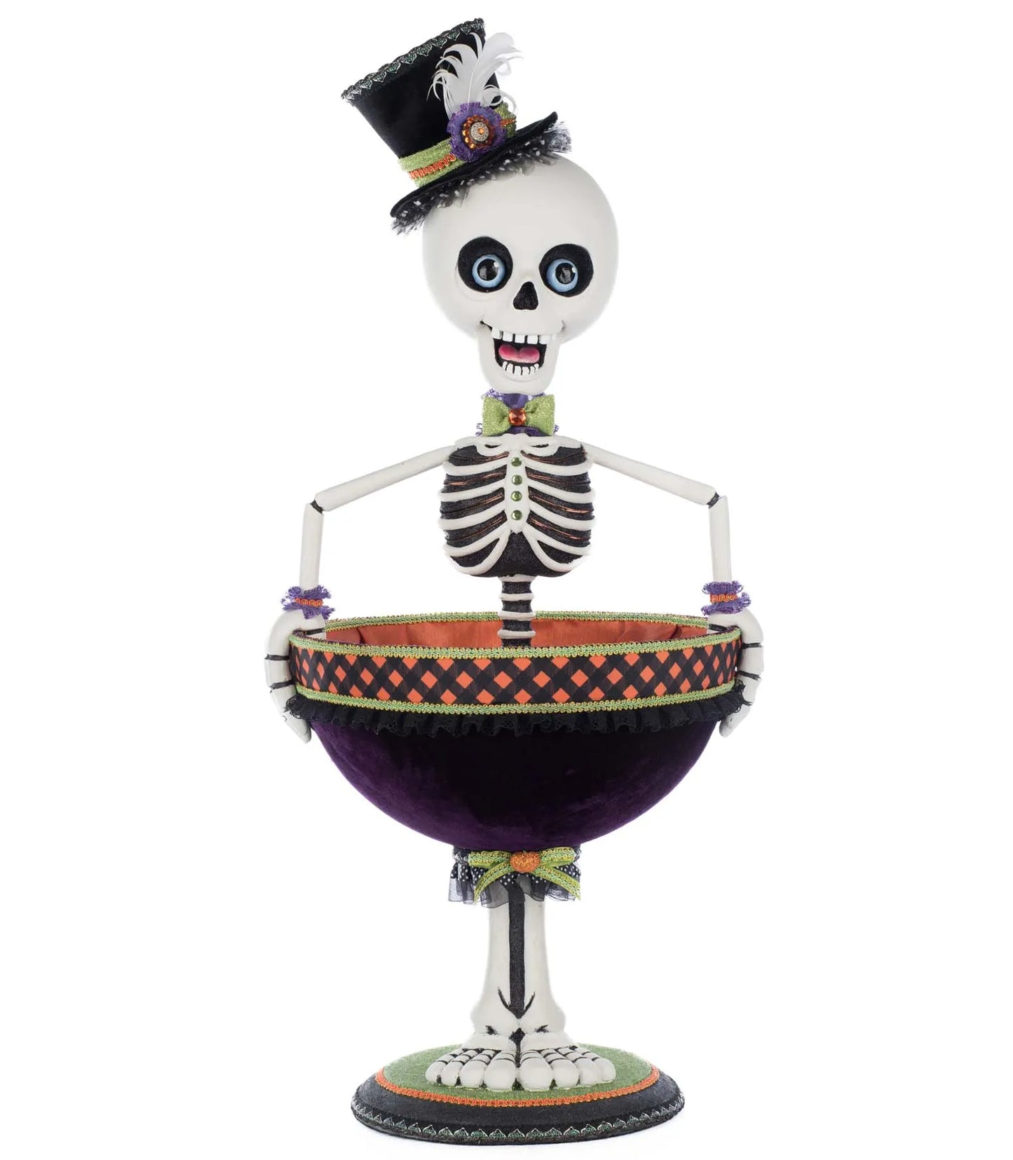 Katherine's Collection Billy Bones Thorton Candy Bowl   Katherine's Collection Halloween Skeletion Candy Bowl