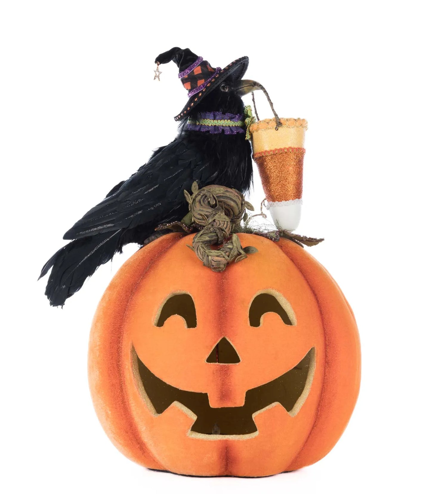 Katherine's Collection Crow with Pumpkin Tabletop    Katherine's Collection Halloween Crow