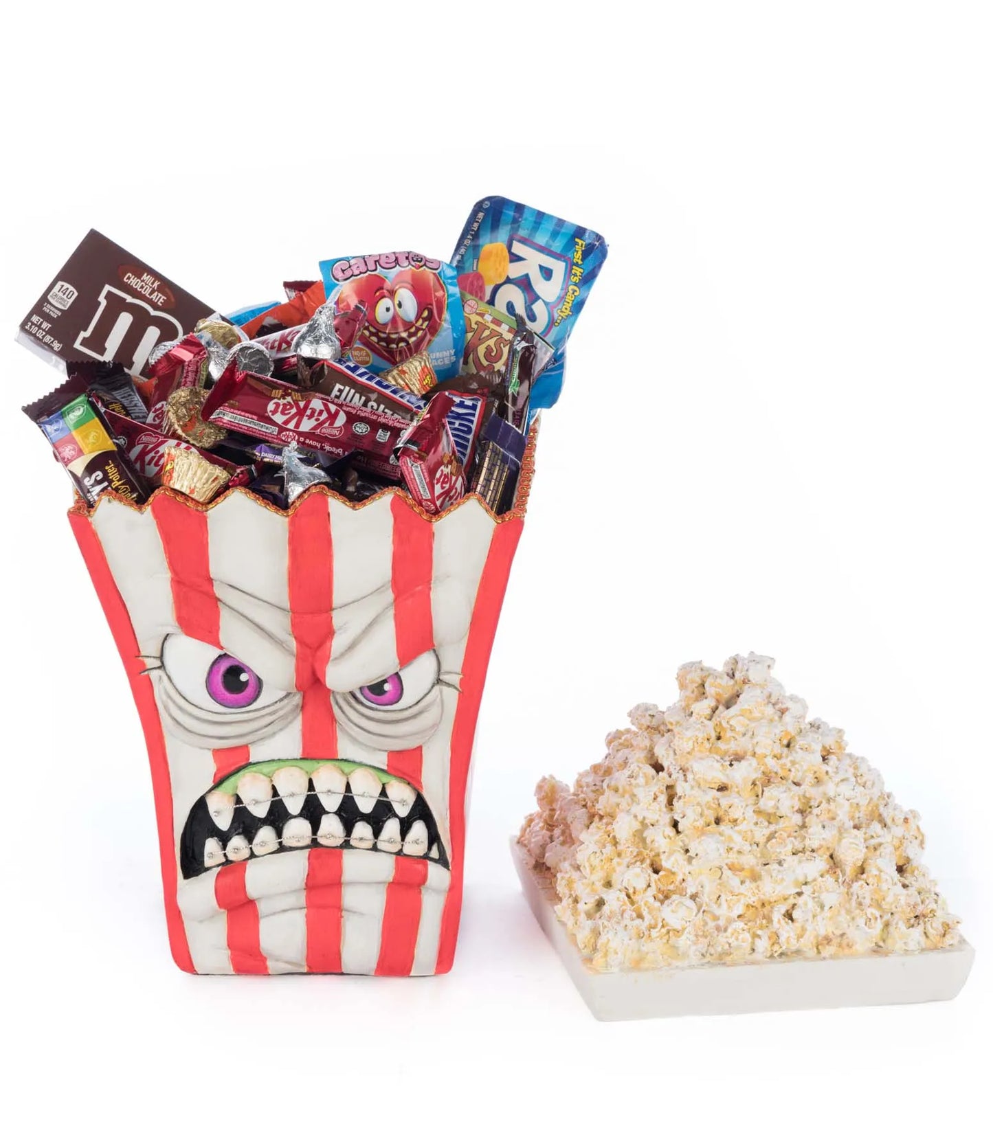 Katherine's Collection Cranky Kernels Popcorn Bag Candy Container    Katherine's Collection Halloween Popcorn Decoration