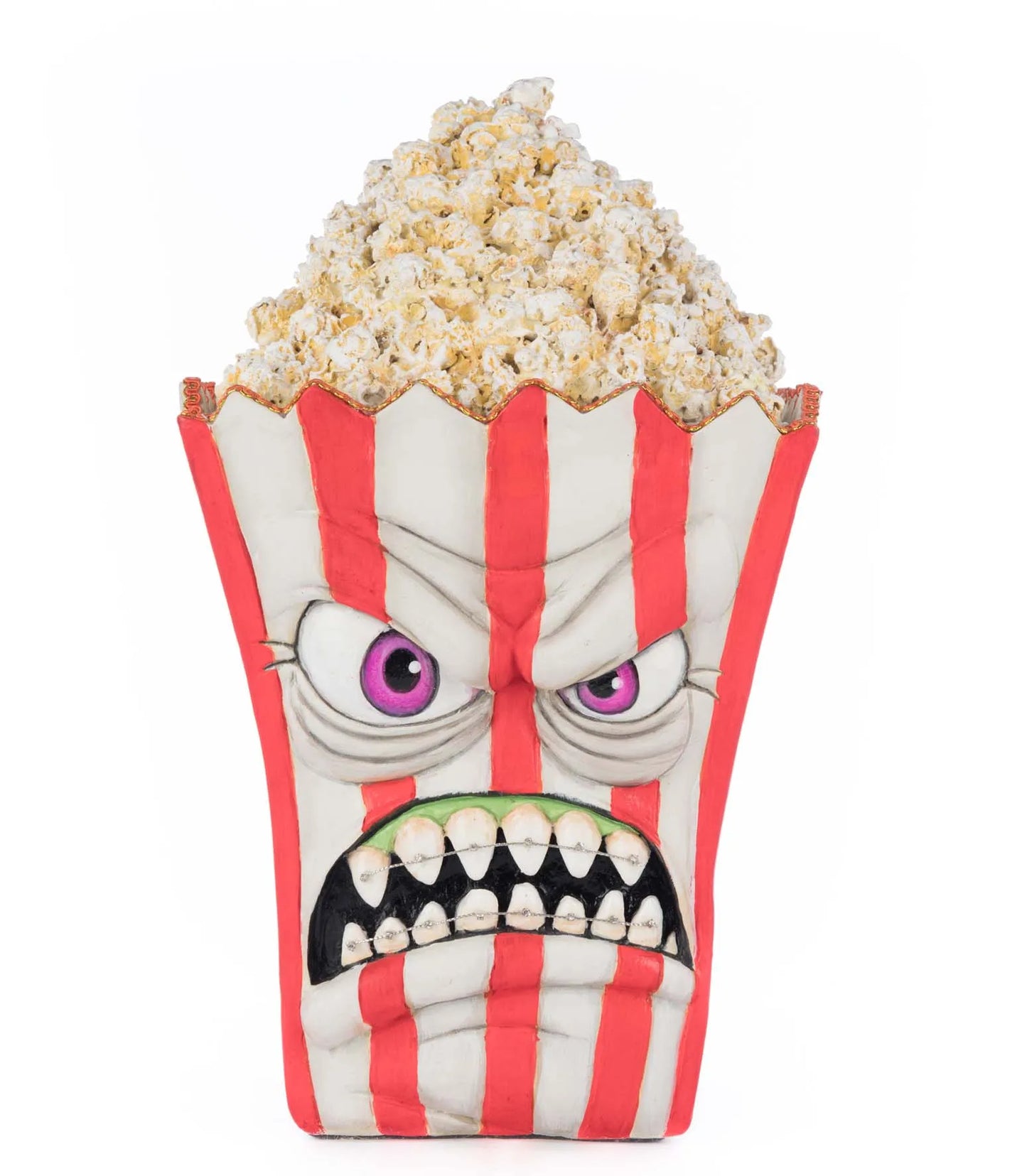 Katherine's Collection Cranky Kernels Popcorn Bag Candy Container    Katherine's Collection Halloween Popcorn Decoration