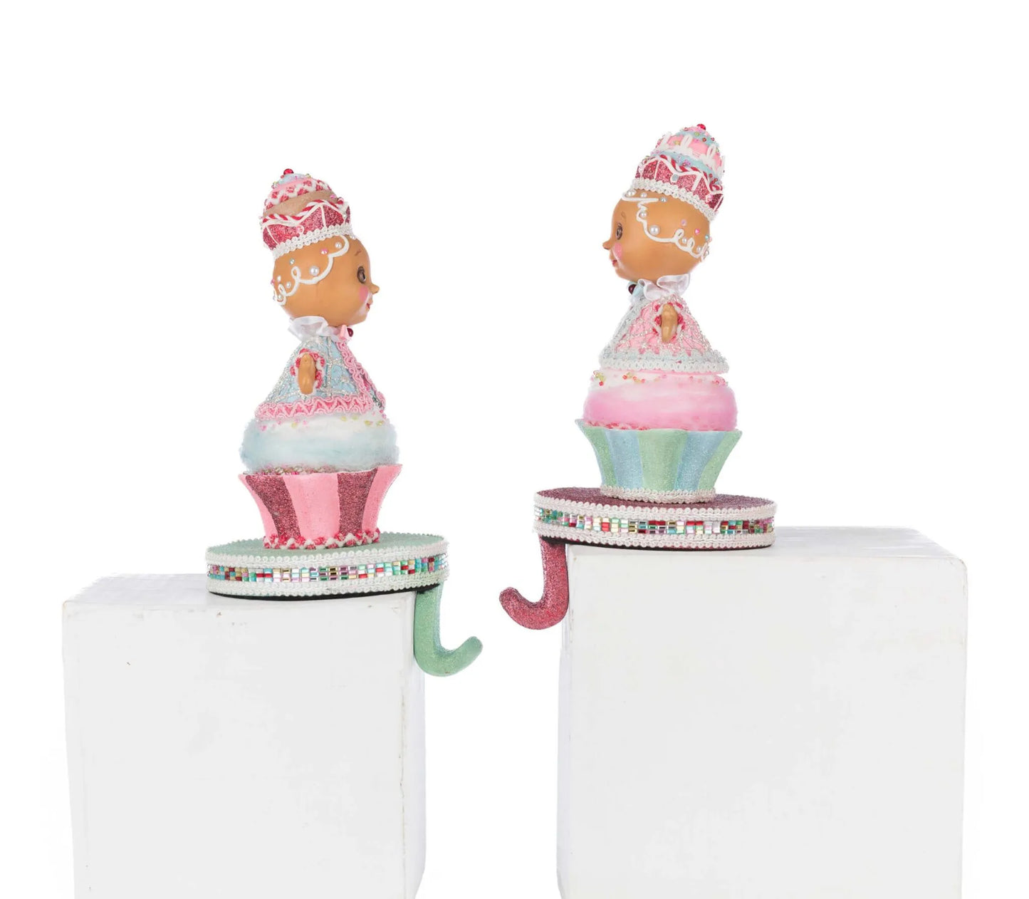 Katherine's Collection Christmas Sweet Delights Gingerbread Stocking Holders   Katherine's Collection Gingerbread Boy and Girl Stocking Holders