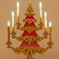 Katherine's Collection Christmas Ball Tree With Candles   Katherine's Collection Royal Christmas Ball Tree Candelabra