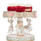 Katherine's Collection Christmas Joyeux Noel Carousel Cake Plate   Katherine's Collection Dessert Stand