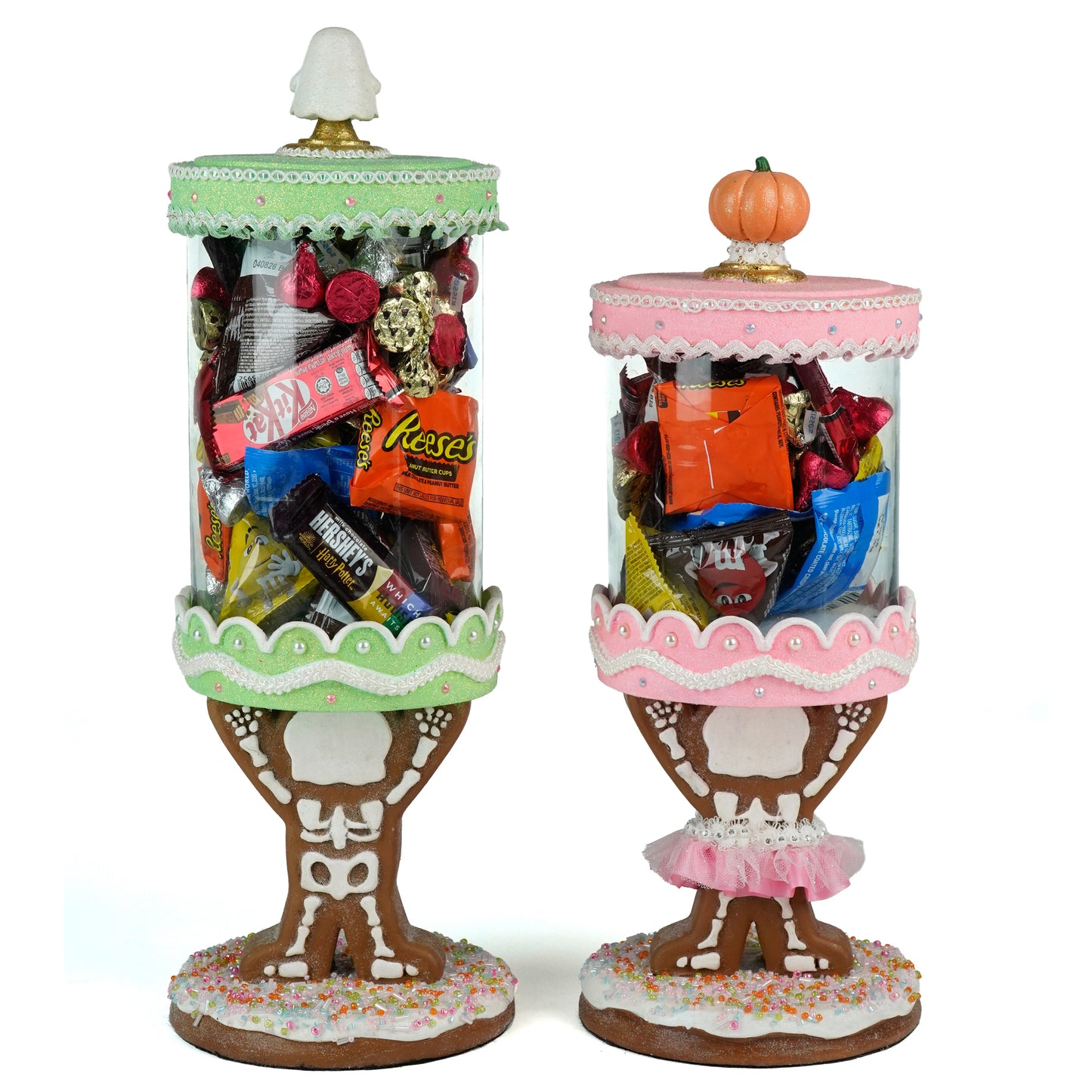 Gingerdead Jack and Jill Candy Canisters Set of 2  Katherine's Collection Sticky Sweet