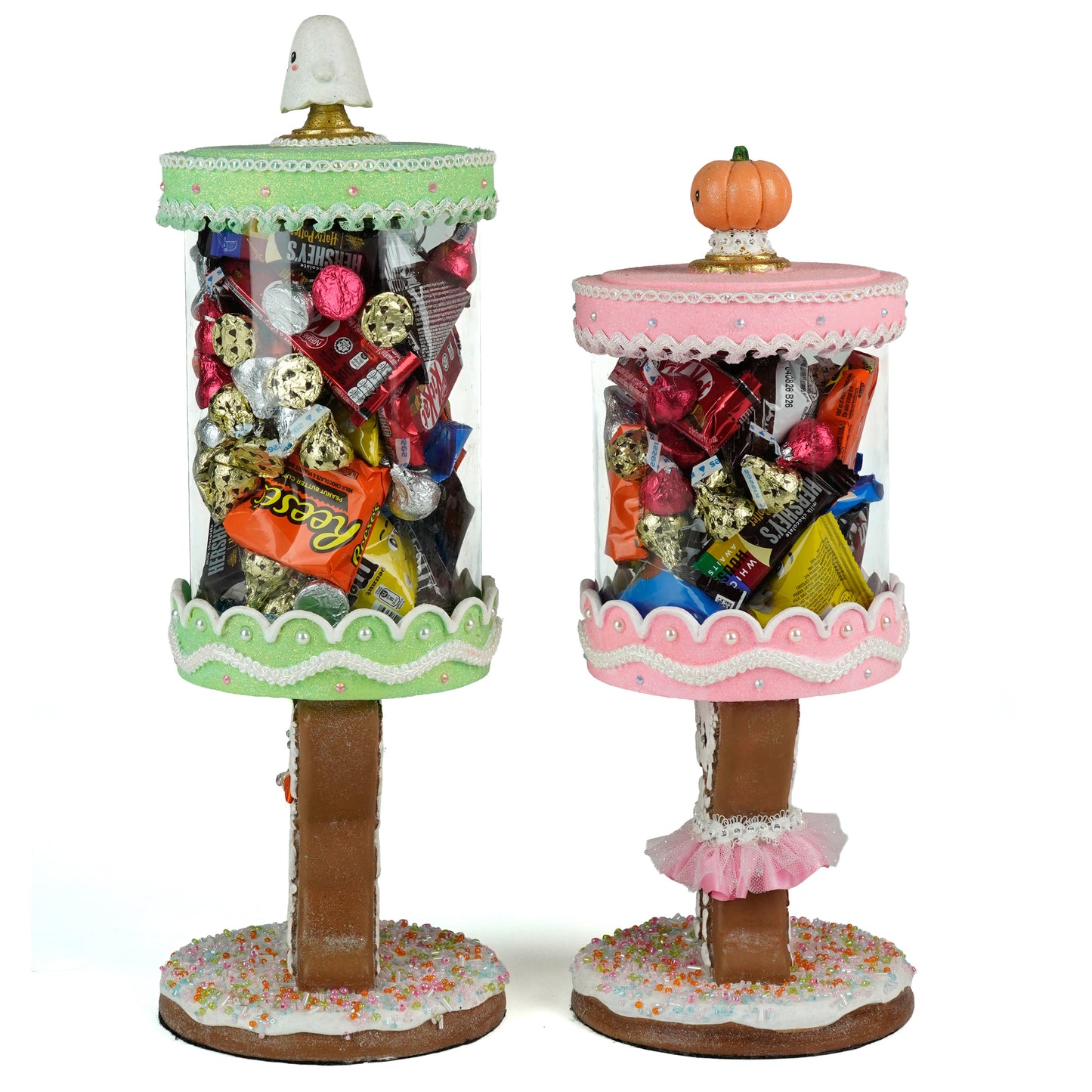 Gingerdead Jack and Jill Candy Canisters Set of 2  Katherine's Collection Sticky Sweet