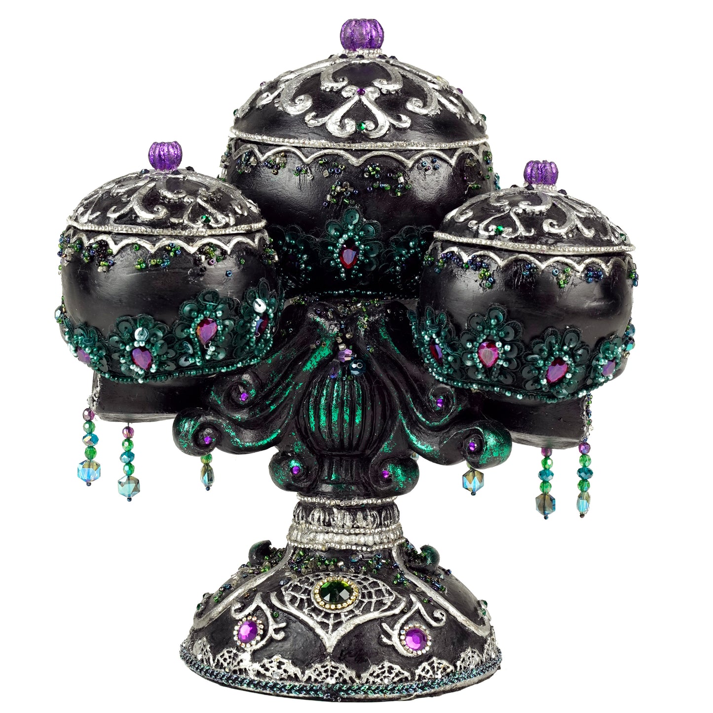 Katherine's Collection Halloween Tri Skull Candy Bowls