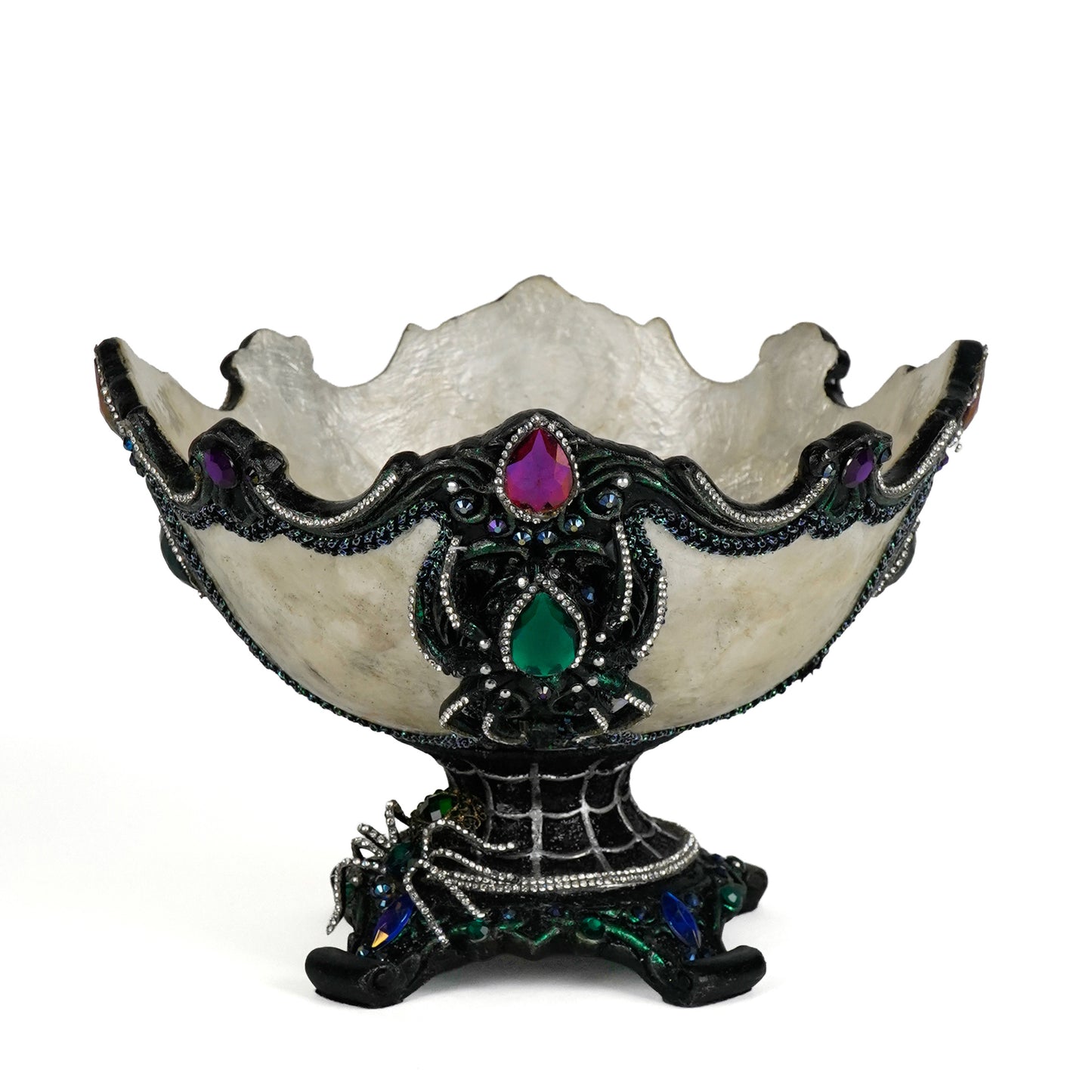 Mother of Spiders Bowl  Katherine's Collection Enchanted Emerald Widow