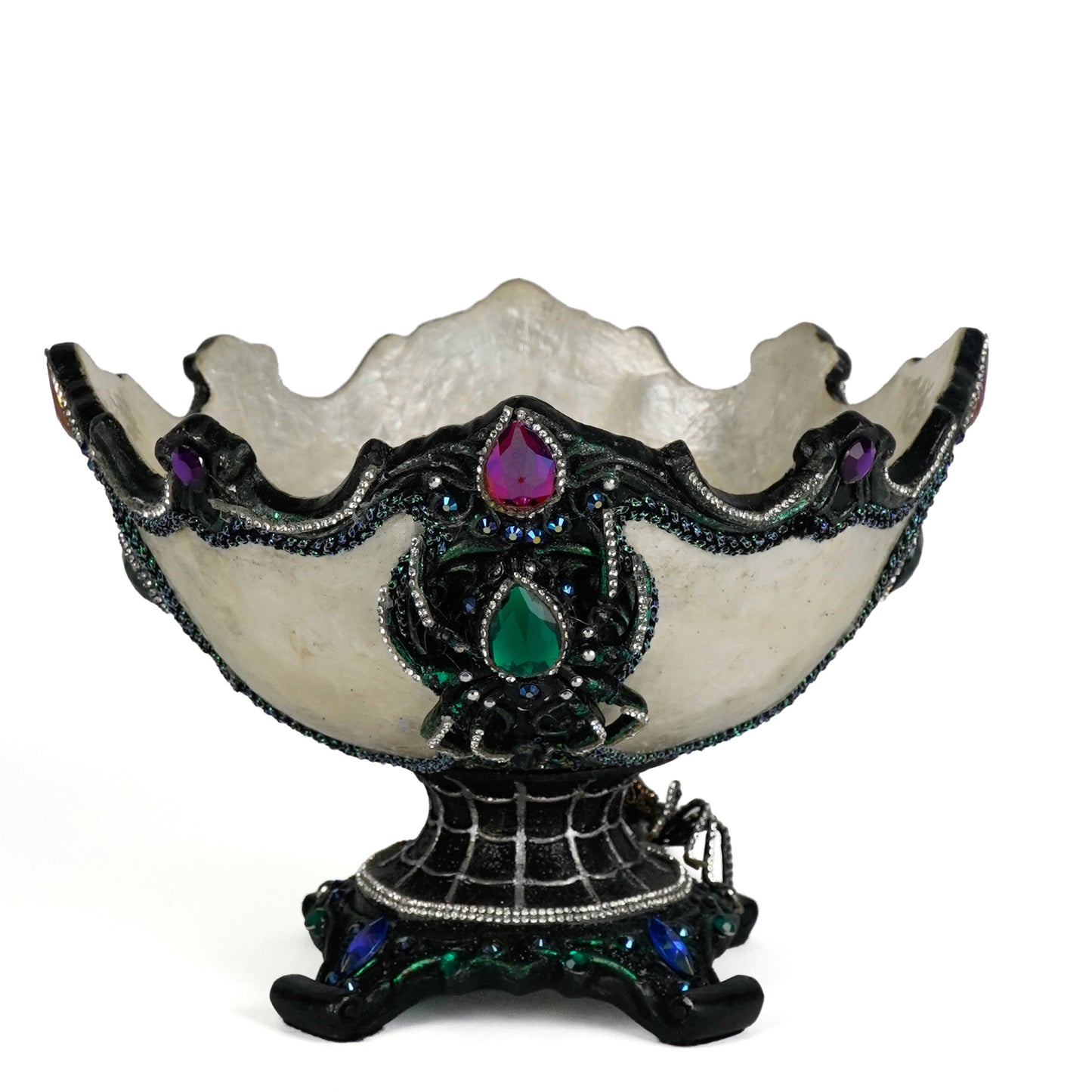 Mother of Spiders Bowl  Katherine's Collection Enchanted Emerald Widow