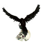 Katherine's Collection Watchful Crow with Tea Light Lantern  The Enchanted Emerald Widow Crow on Skull