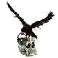 Katherine's Collection Watchful Crow with Tea Light Lantern  The Enchanted Emerald Widow Crow on Skull