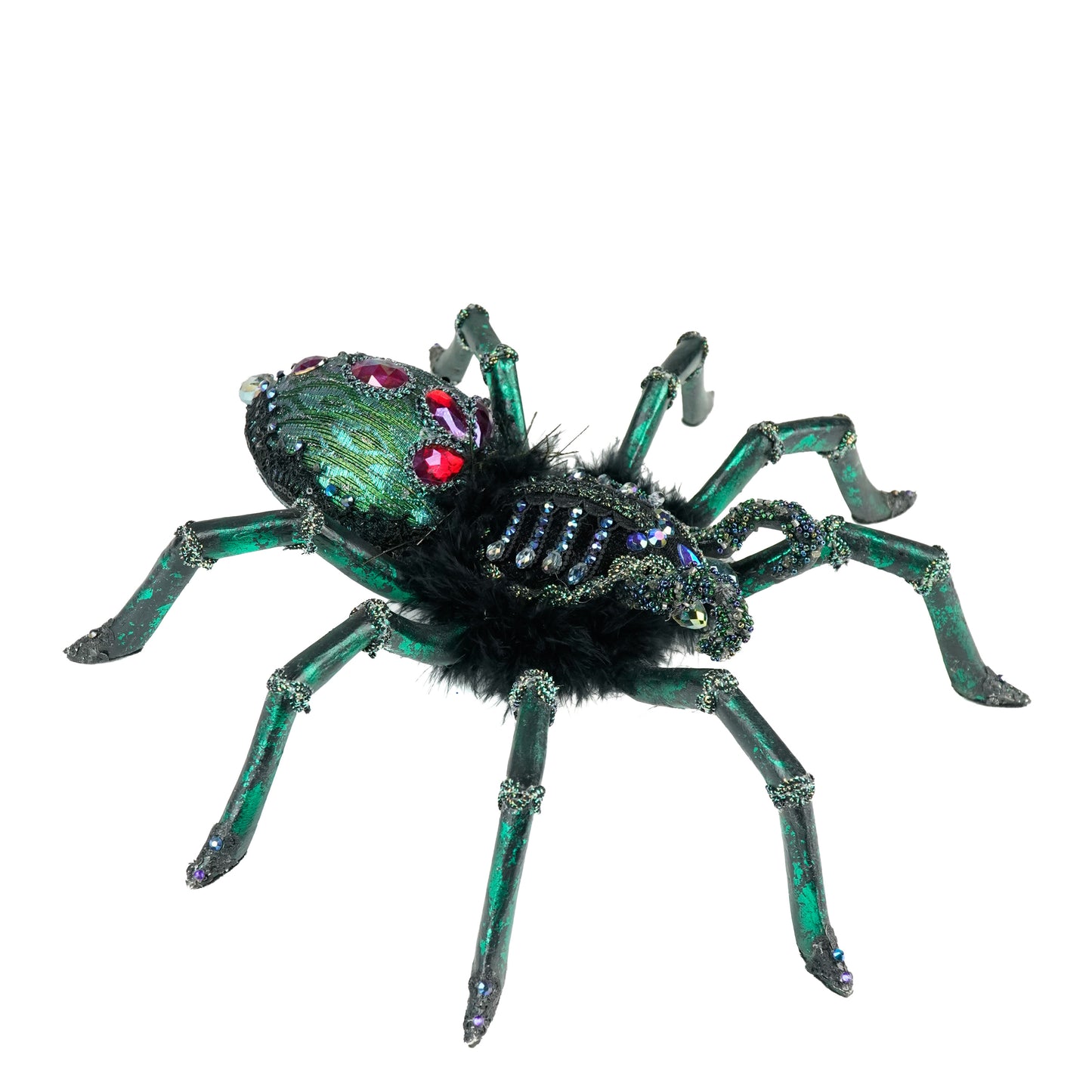 Large Spider Tabletop and Wall Hanging  Katherine's Collection Enchanted Emerald Widow