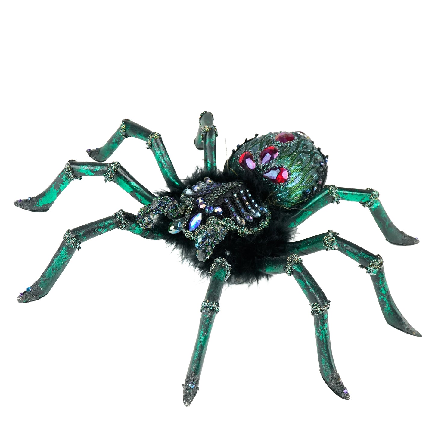 Large Spider Tabletop and Wall Hanging  Katherine's Collection Enchanted Emerald Widow