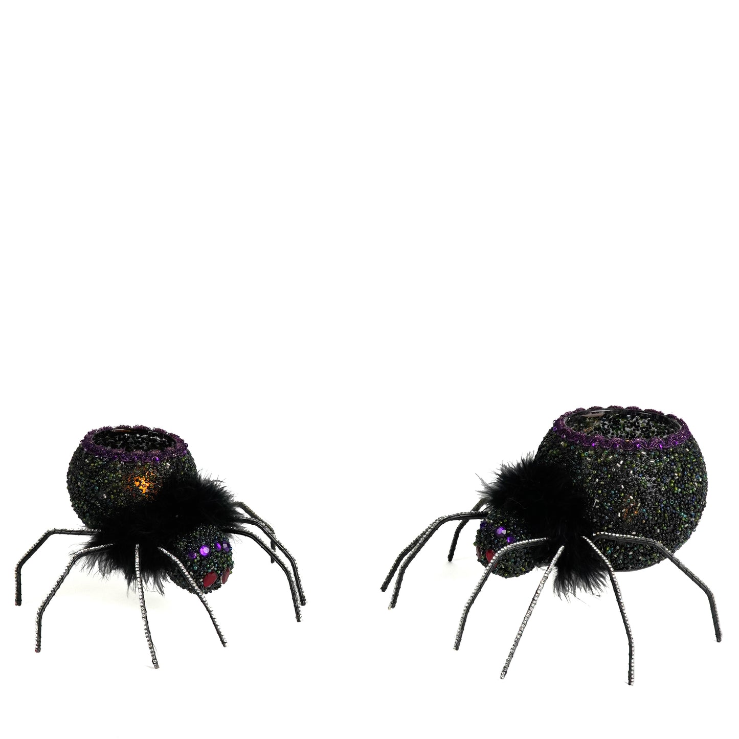 Spider Tea Lights Set of 2 Katherine's Collection Halloween Tealights