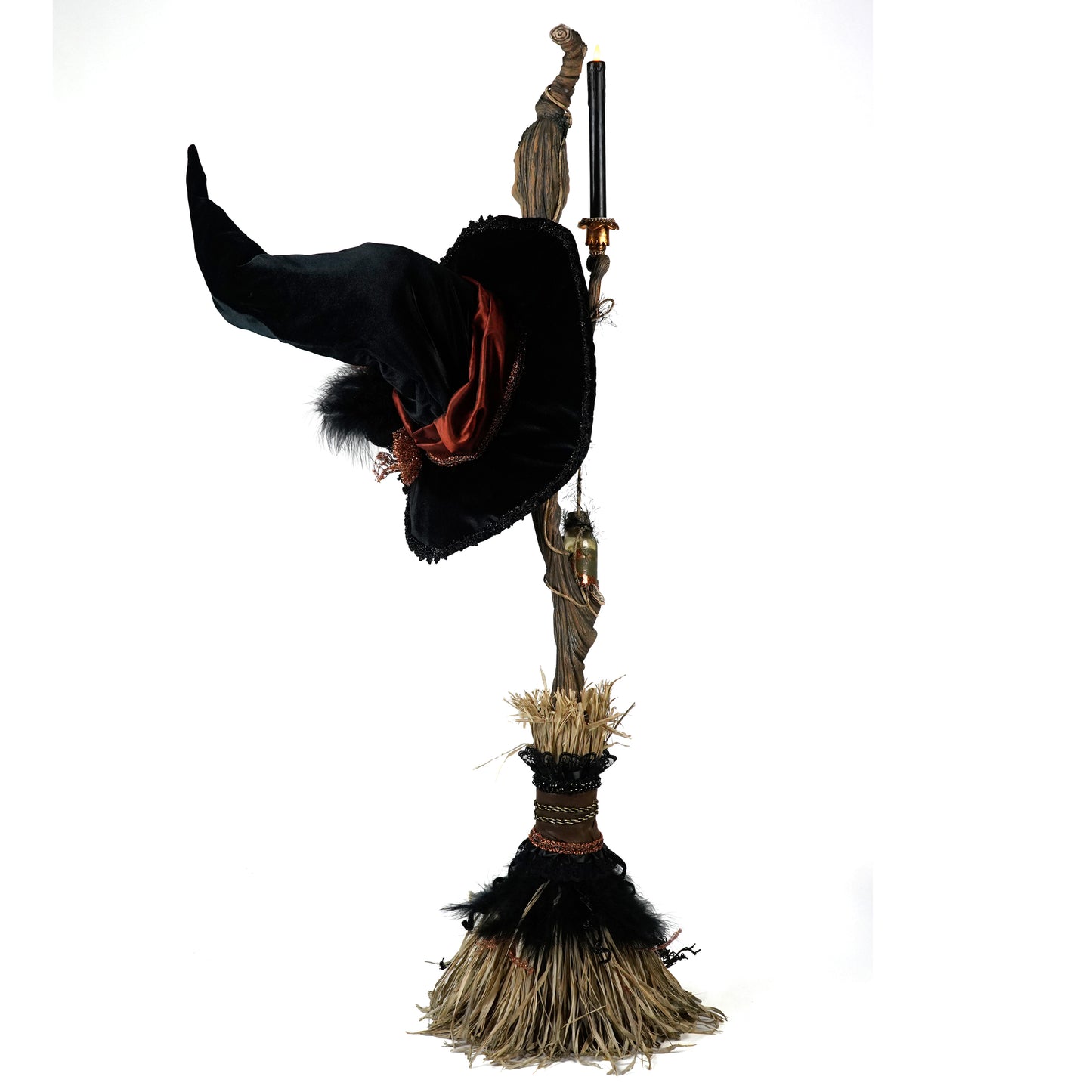 Bramble Broom With Wearable Witch Hat  Katherine's Collection Witching Hour