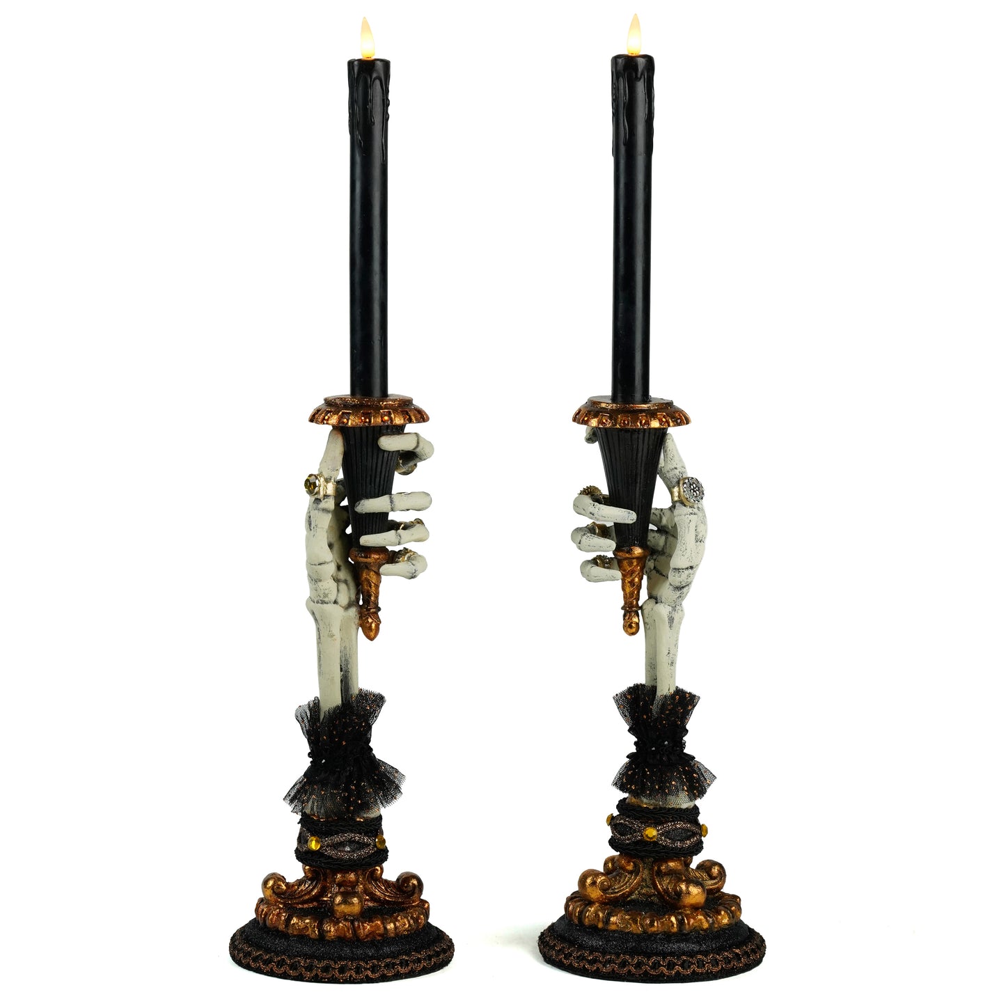 Witching Hour Skeleton Hand Candle Holders Katherine's Collection Halloween