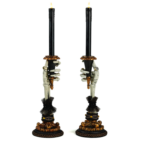 Witching Hour Skeleton Hand Candle Holders Katherine's Collection Halloween