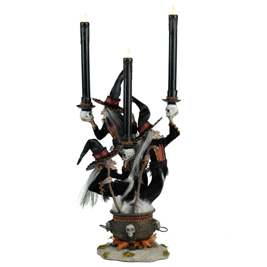 Witchy Witches Candelabra Katherine's Collection Halloween Witching Hour