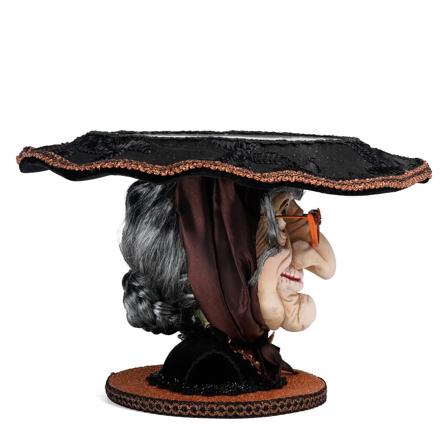Witchy Women Cake Plate Stand Katherine's Collection Halloween Witchy Hour