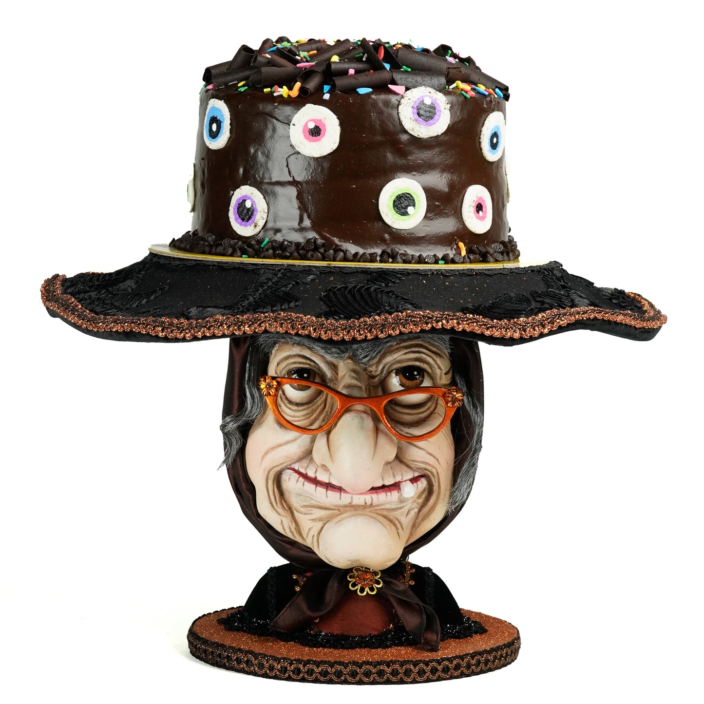 Witchy Women Cake Plate Stand Katherine's Collection Halloween Witchy Hour