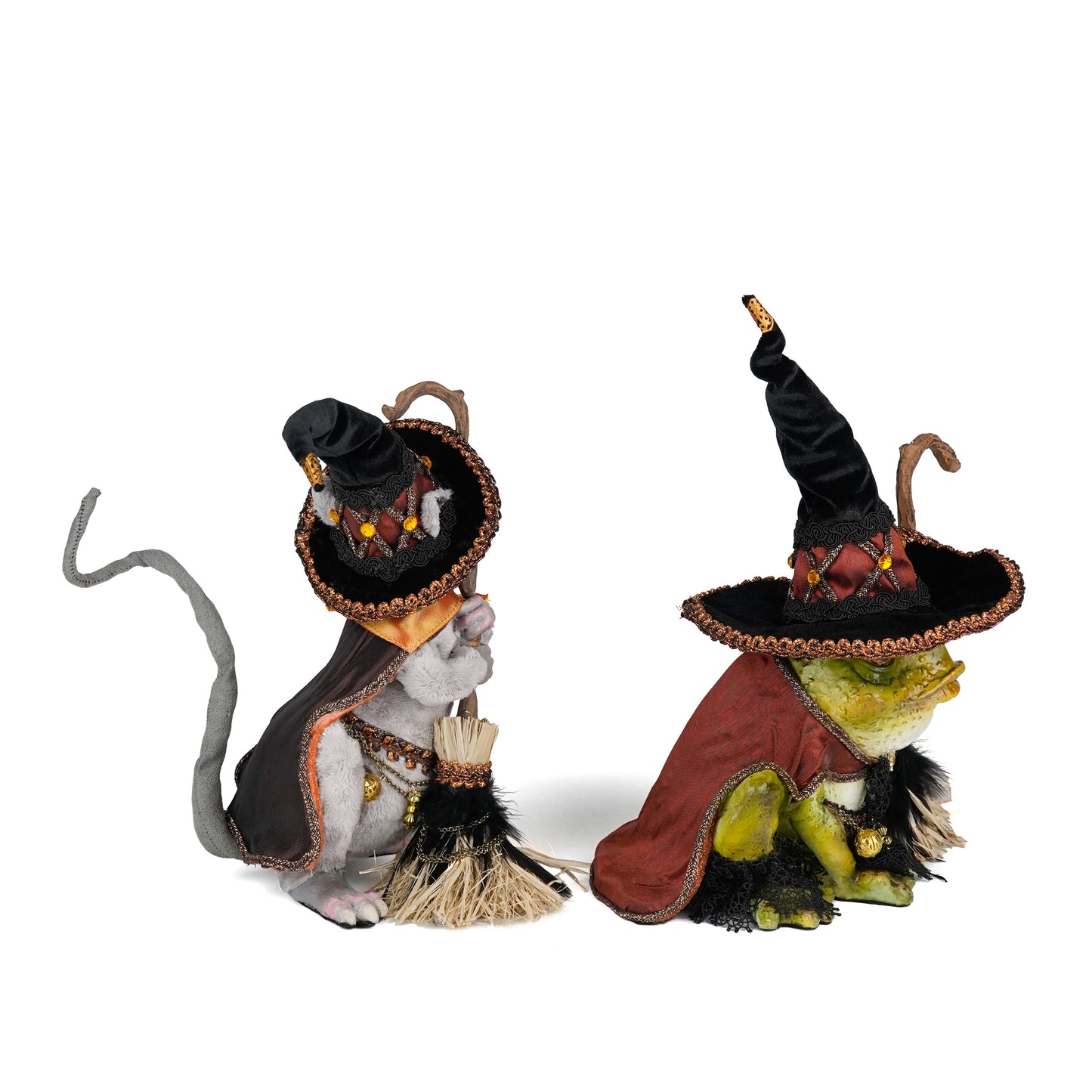 Witching Hour Rat and Frog Witches Assortment of 2  Katherine's Collection Halloween Figures