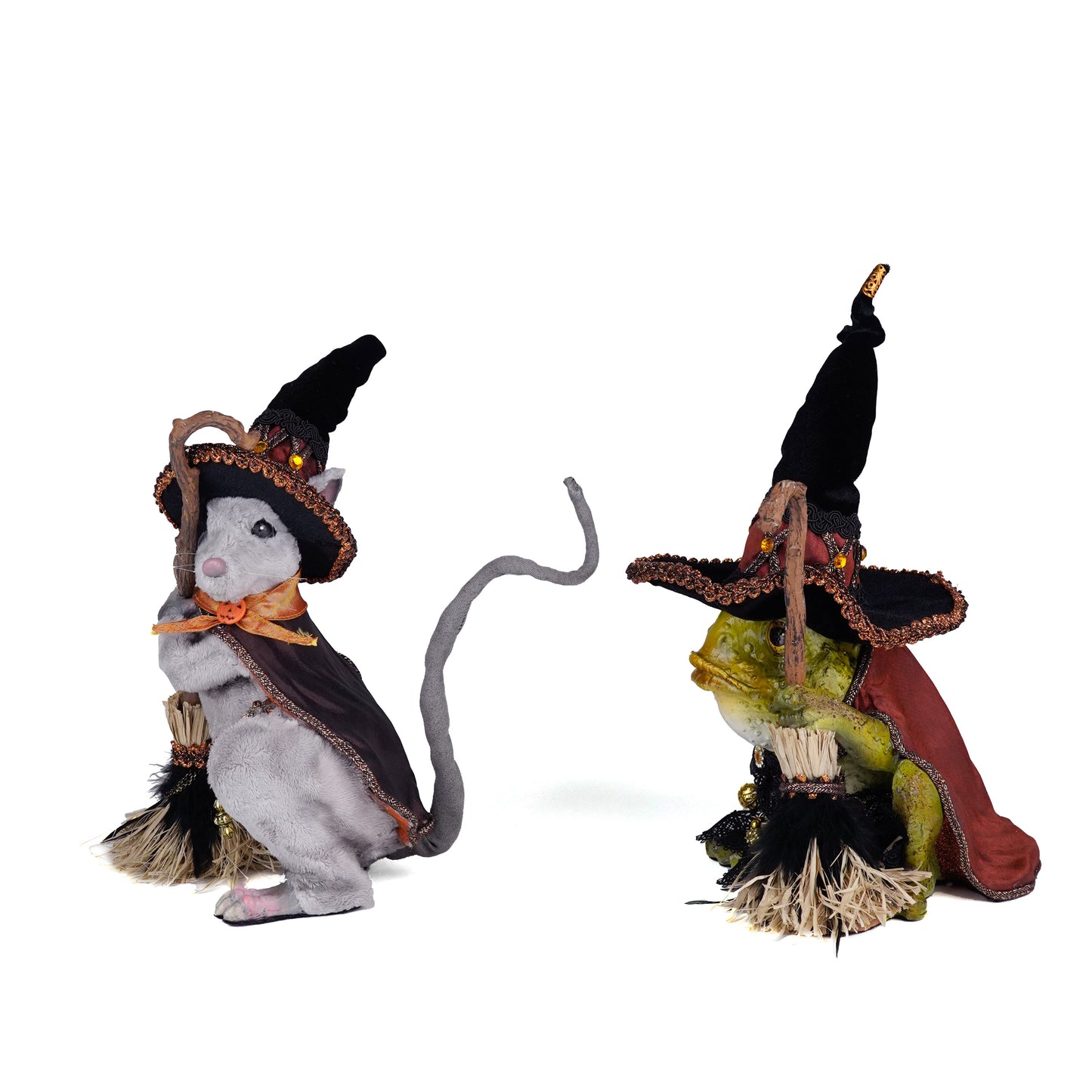 Witching Hour Rat and Frog Witches Assortment of 2  Katherine's Collection Halloween Figures