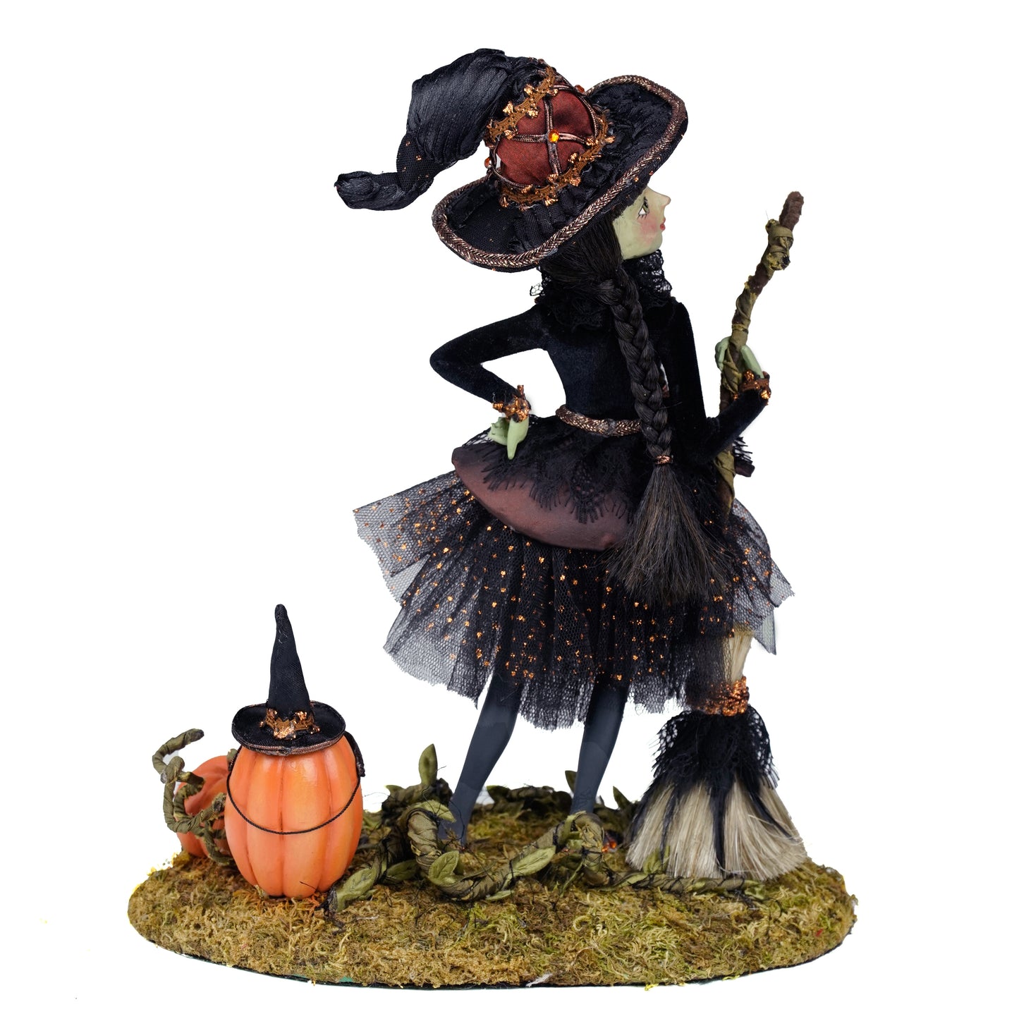 Katherine's Collection Witch In Training  Halloween Witching Hour Witch Girl Figure