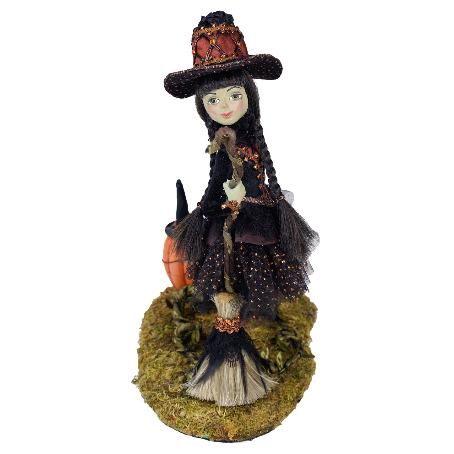 Katherine's Collection Witch In Training  Halloween Witching Hour Witch Girl Figure