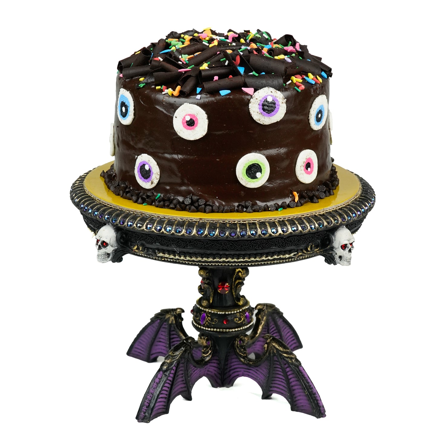 Kiss of Death Cake Stand Katherine's Collection Halloween Skull Cake Stand