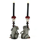 Rat Candlestick Holders Set of 2  Katherine's Collection Skull Candlesticks