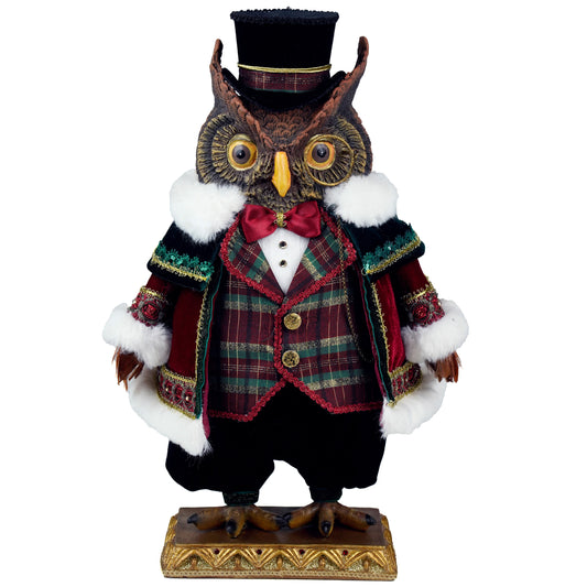 Katherine's Collection Mr Hoot Owl Tabletop Christmas Decor
