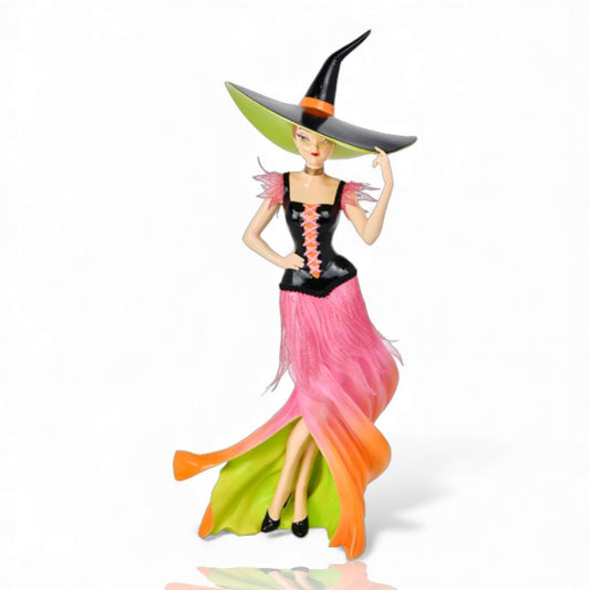 December Diamonds 23.5 inch Ghoulish Fancy Witch Posing Standing   Summerween Chills and Thrills Halloween Collection