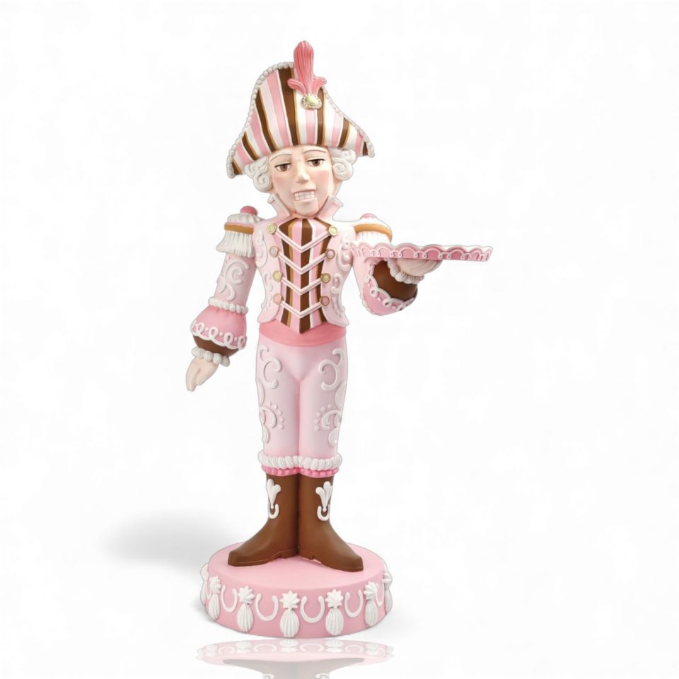 December Diamonds 30 inch Le Patisserie Colonel With Serving Tray Figure