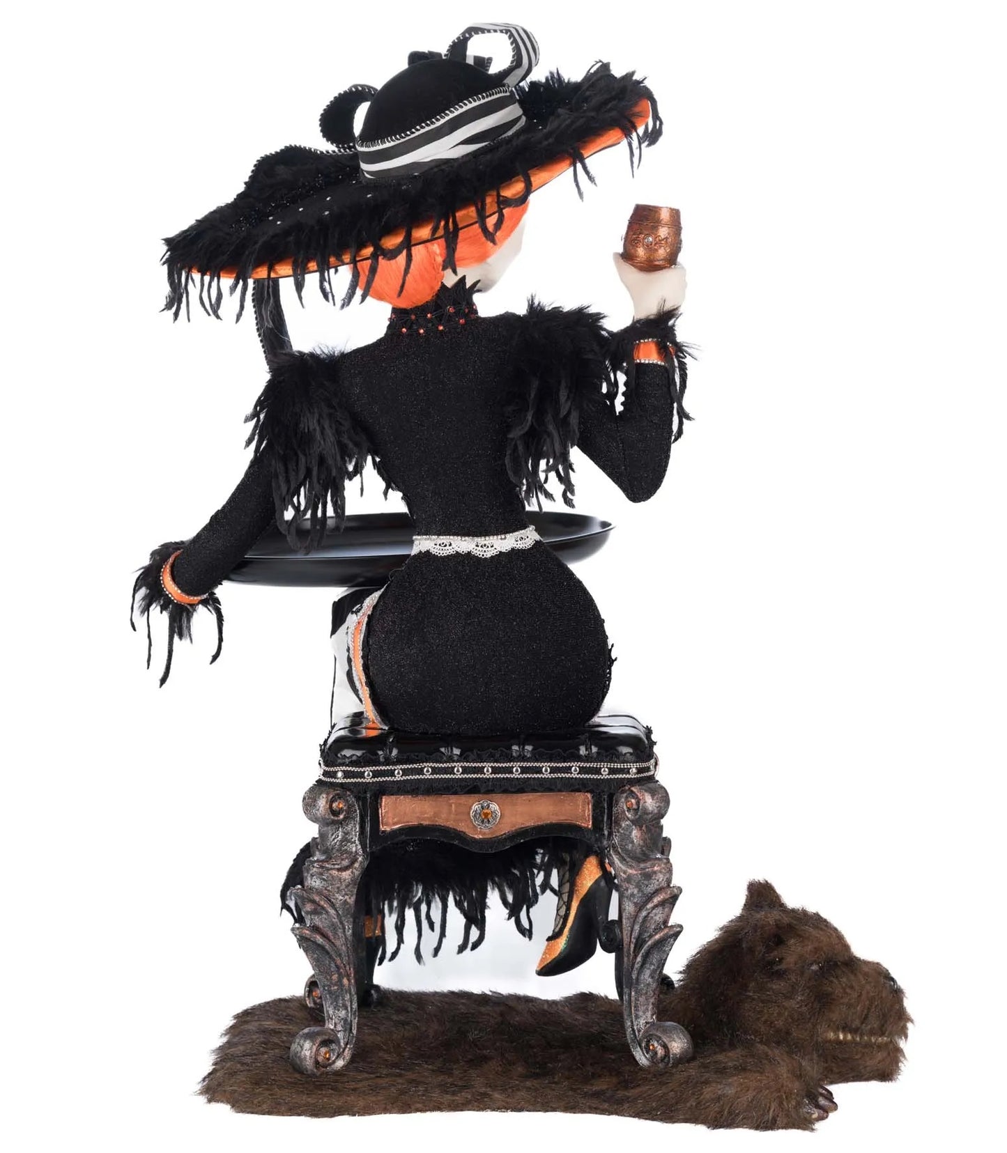 Katherine's Collection Mrs. Macabre with Serving Tray   Katherine's Collection Halloween Serving Tray Decoration