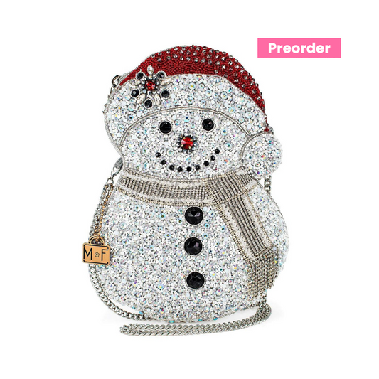 Mary Frances Snowman Ice Breaker Handbag  Mary Frances Christmas Holiday Beaded Handbag