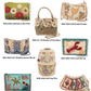 Mary Frances A Little Wild Beaded Leopard Print Crossbody Bucket Shoulder Bag