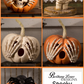 Bethany Lowe Peek A Boo Skelly Pumpkin   Bethany Lowe Halloween Decoration