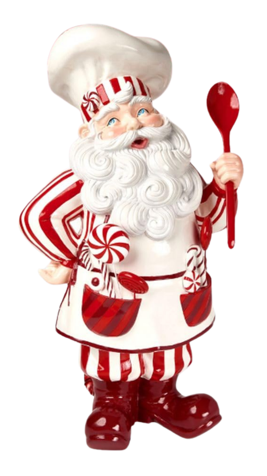 December Diamonds Christmas 18.5 Peppermint Santa Claus Baking