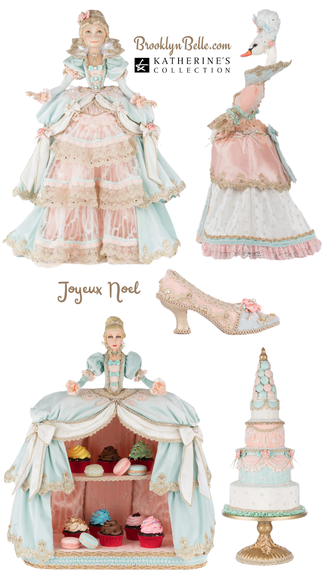 Katherine's Collection Christmas Joyeux Noel Fancy Tabletop Shoe   Katherine's Collection French Victorian Shoe