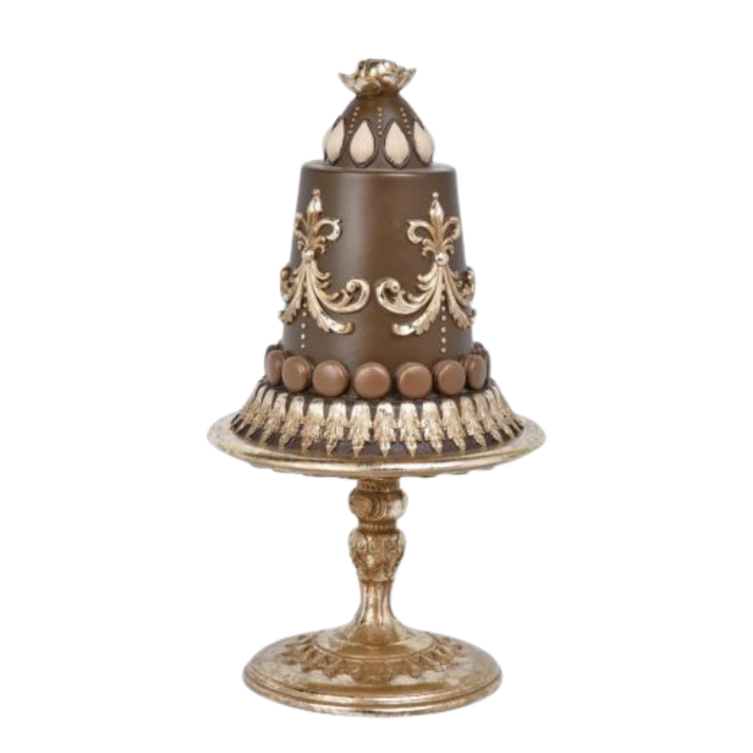 December Diamonds 16.5 inch Chocolate Cake On Pedestal  Le Chocolat Sweets Collection