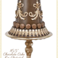 December Diamonds 16.5 inch Chocolate Cake On Pedestal  Le Chocolat Sweets Collection