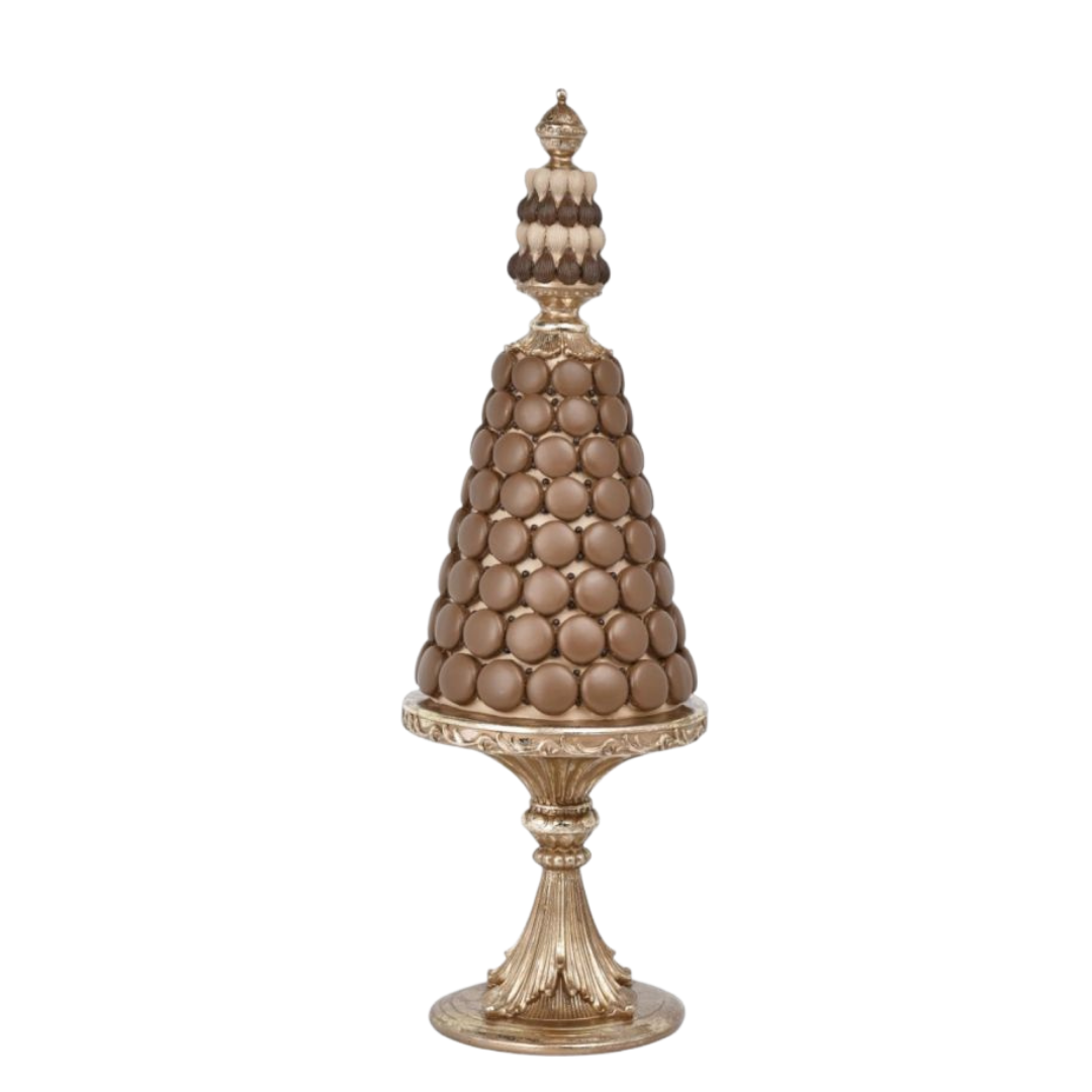 December Diamonds 21 inch Chocolate Macaron Tower  Le Chocolat Christmas Decor