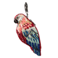 Mary Frances Rainforest Parrot Beaded Bird Coin Purse Keychain Handbag Accessory